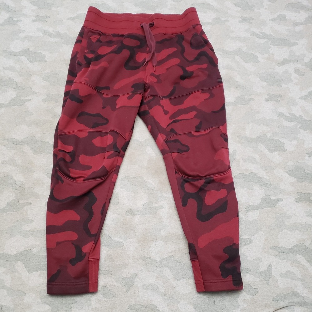 G-Star Raw Joggers Mens Small Red Camo Pockets Drawstring Athletic